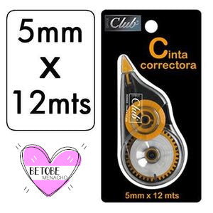 Corrector cinta de colores 5mmx6m huella gato