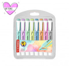 Pack 8 colores pastel, Rotuladores Stabilo Point 88 p. fina (copia) - Papel  de Flor