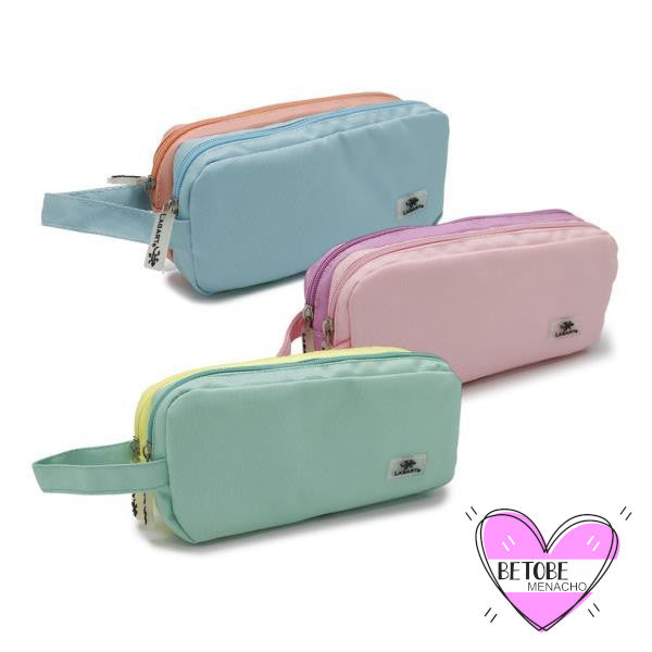 Estuche Portatodo Pastel Dos Cremalleras – Be Be Menacho