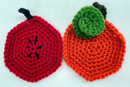 Apple and Pumpkin Coasters by Sharpin Designs