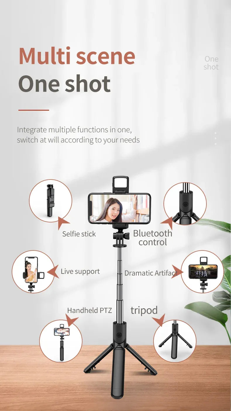 High Quality Selfie Stick/Tripod With Bluetooth Remote: Ideal for Phones, Go Pro's and more