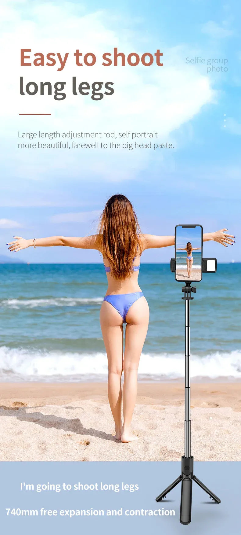 High Quality Selfie Stick/Tripod With Bluetooth Remote: Ideal for Phones, Go Pro's and more