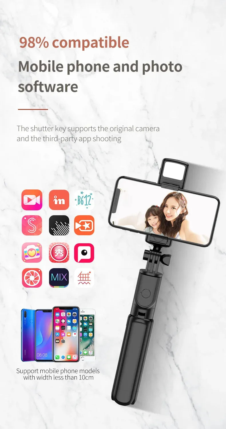 High Quality Selfie Stick/Tripod With Bluetooth Remote: Ideal for Phones, Go Pro's and more