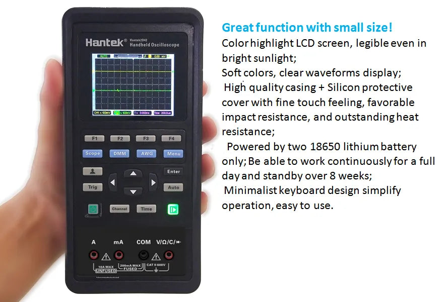 Hantek 2000 series 3-in-1 Digital Oscilloscope Waveform Generator Multimeter