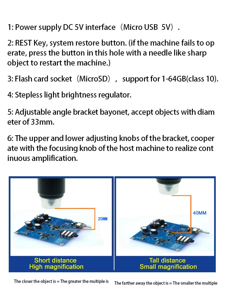 Mustool G1000 Portable Digital Microscope