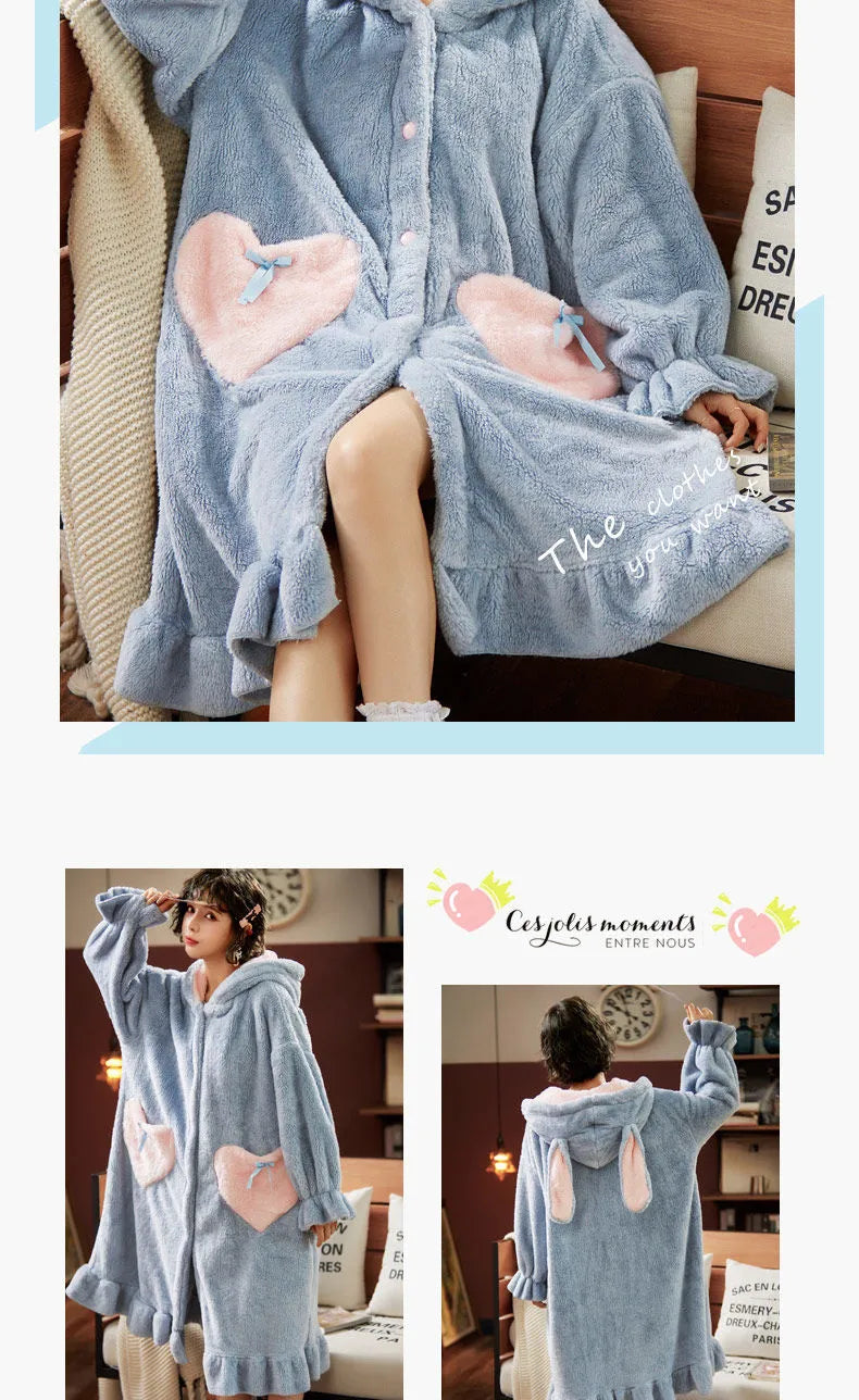 Bunny Rabbit Long Ears Cute Nightgown