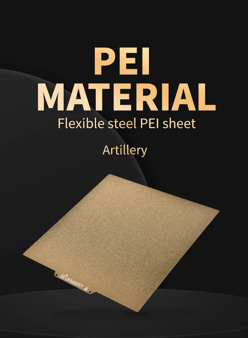 Artillery PEI Flexible Steel PEI Build Plate for Genius, Hornet and Sidewinder X2 3D Printers