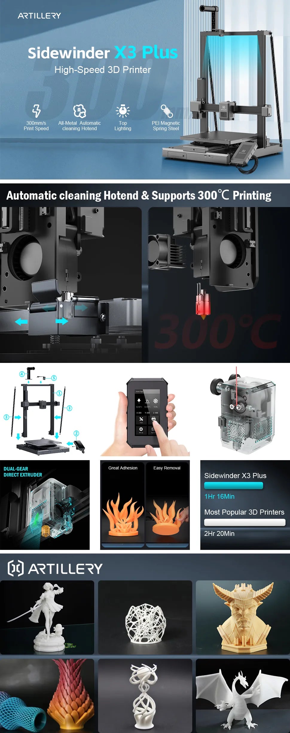 Artillery Sidewinder X3 Plus 3D Printer