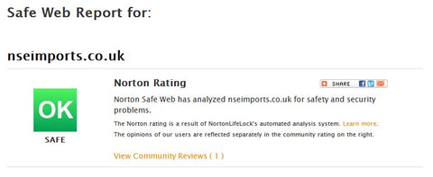 Norton Safe Web results for NSEImports.co.uk