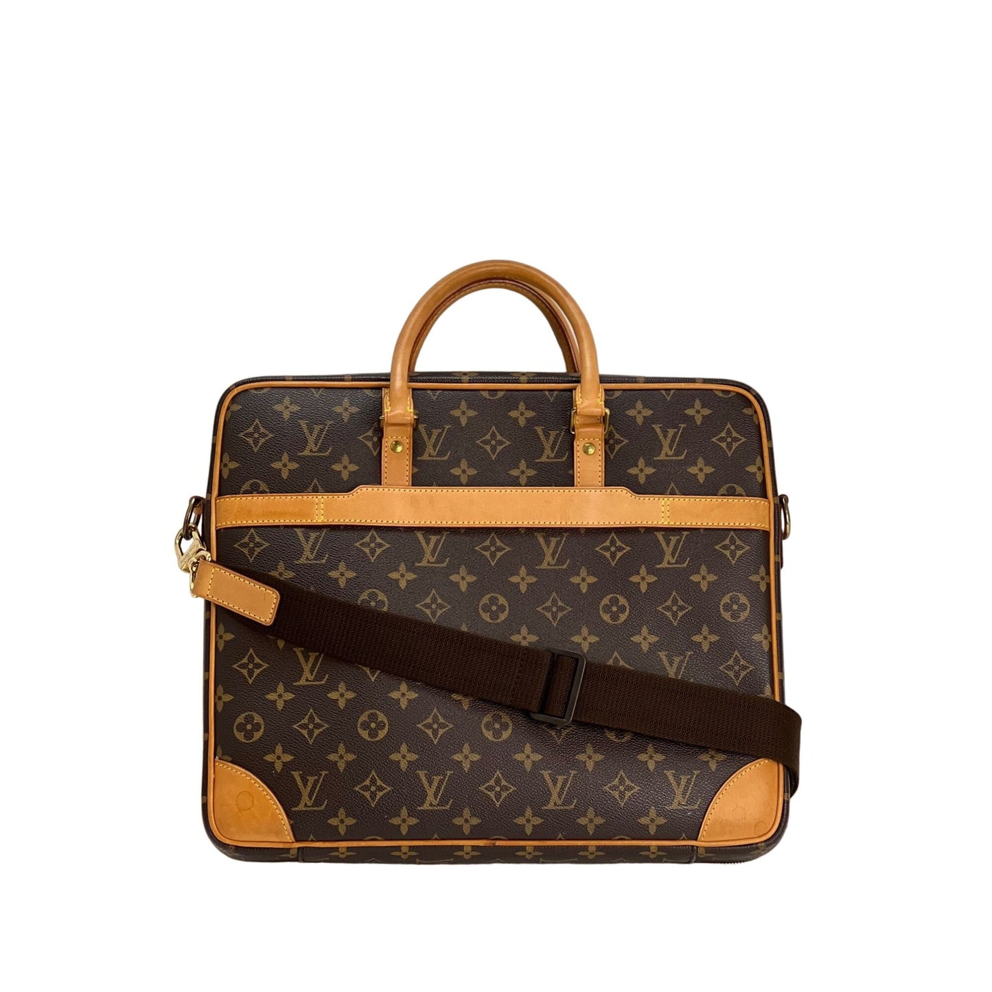 LOUIS VUITTON Taurillon Black Armand Briefcase Attache Work Bag