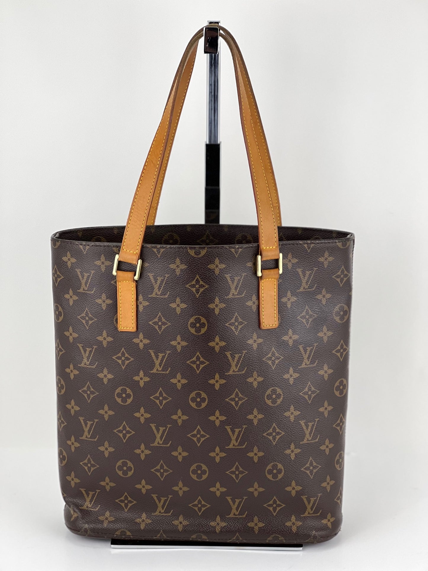LOUIS VUITTON Handbag Sac Shopping Monogram Canvas Tote Bag W/Added Insert  A852