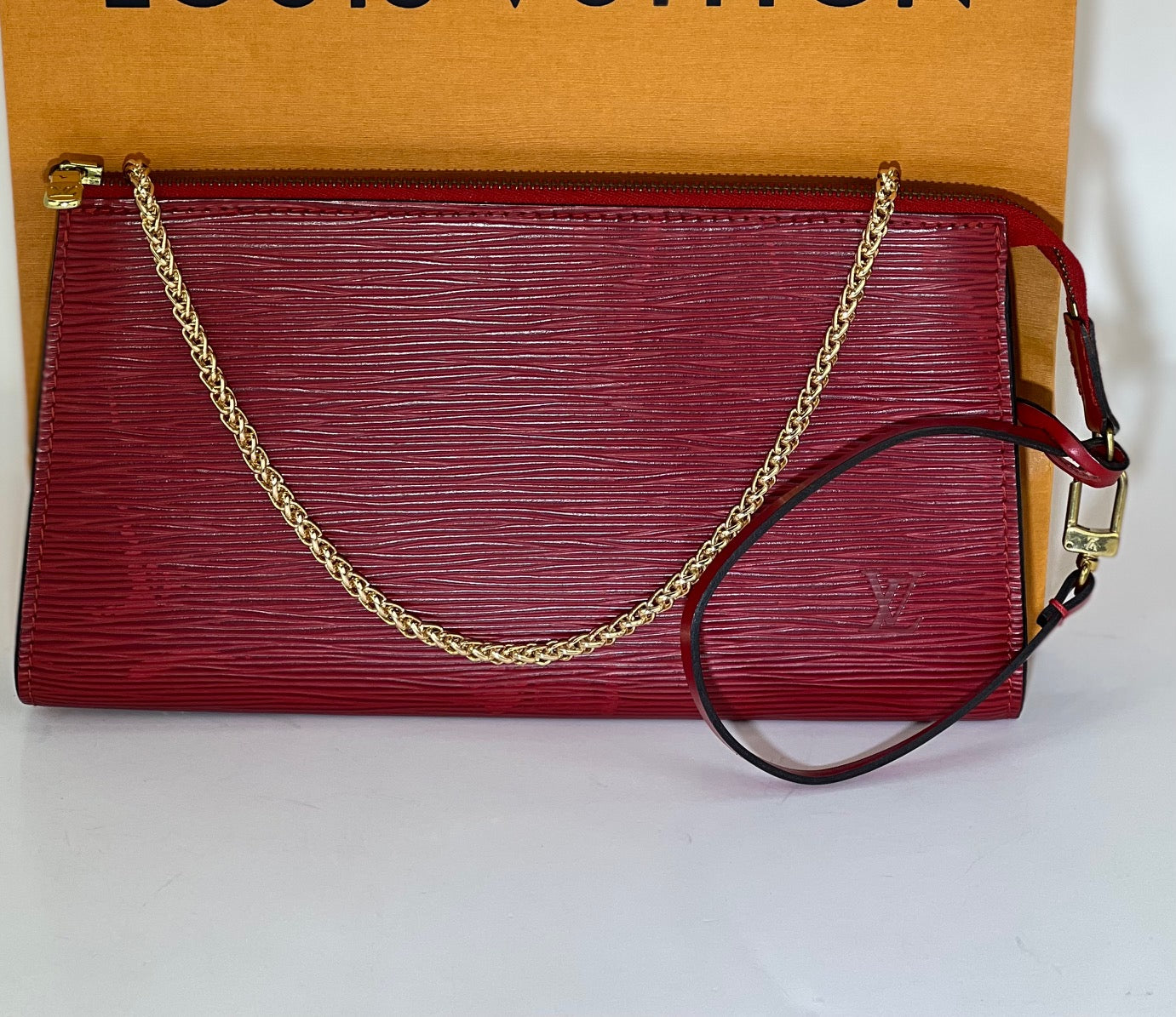 Louis Vuitton Pallas MM Cerise Monogram Leather PRISTINE! Worn Once!  RECEIPT!