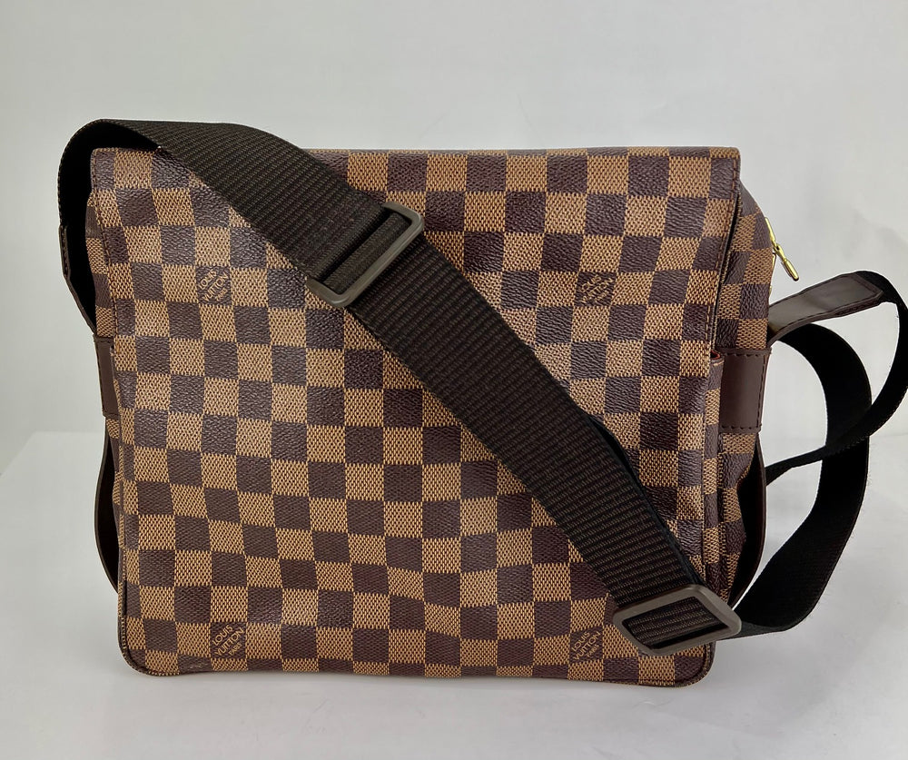 Louis Vuitton Damier Naviglio Shoulder Bag Crossbody Ebene Men Excellent  Z1603