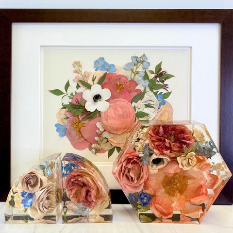 preserved wedding floral arrangements by Andrea Cole