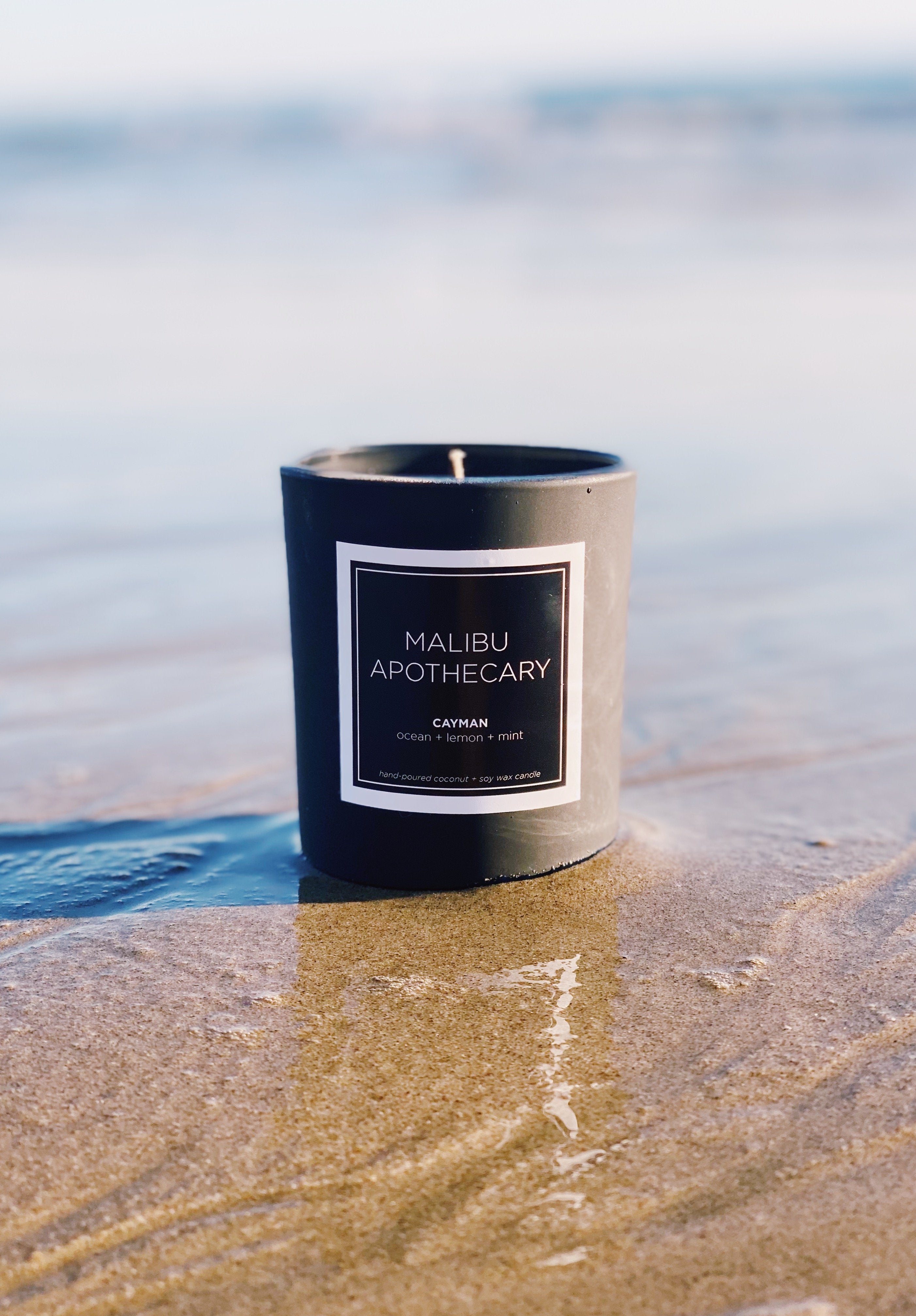 Malibu Apothecary Abaco | Clear Gloss x Blue Candle, 8 oz