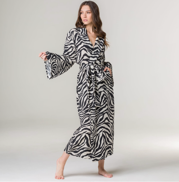 Zebra print robe by Omage for mothers day gift
