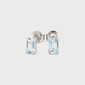 Sterling silver blue topaz earrings