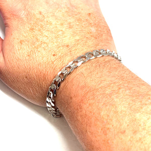 Sterling Silver concave curb bracelet - Red Carpet Jewellers