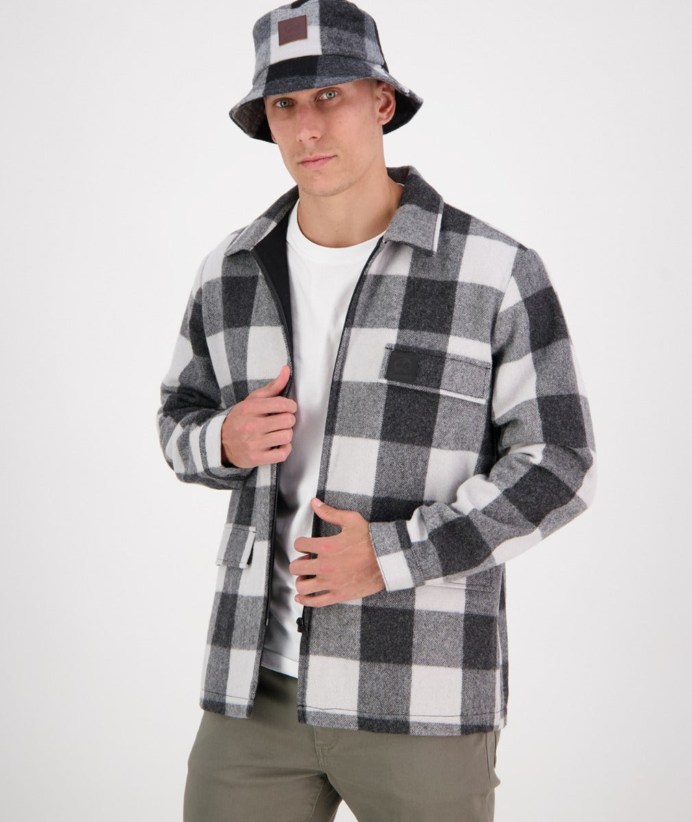 Swanndri Kaimai Wool Bucket Hat Glacier Check