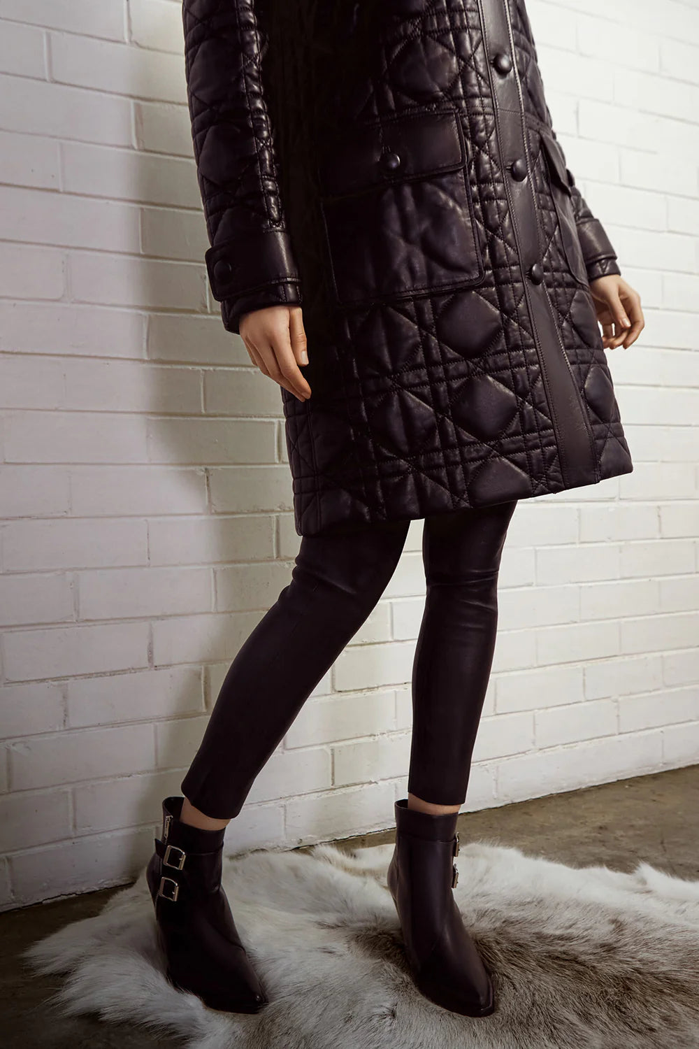 DEA Marmont Leather Coat Black