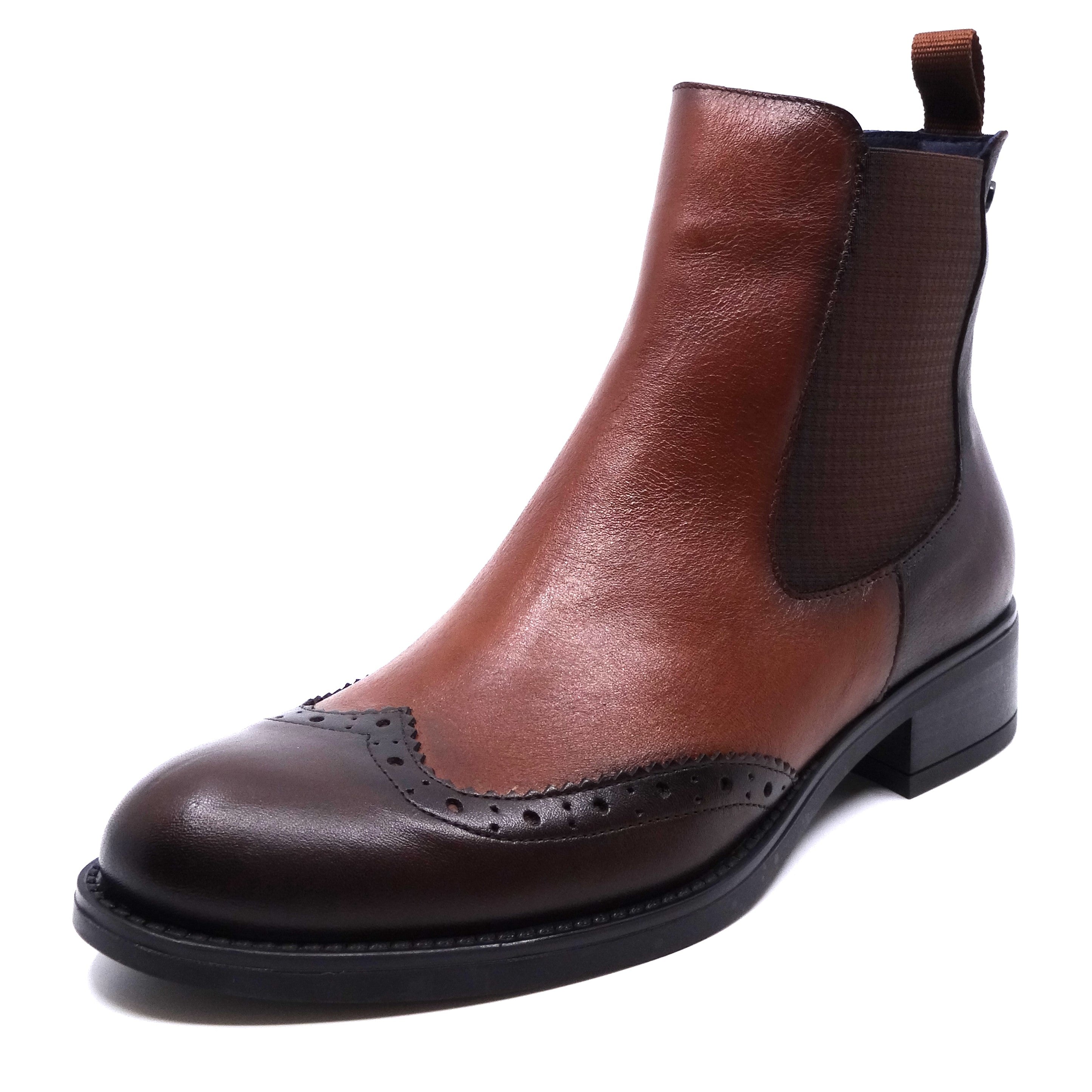 Dorking Dindi Dark Brown Combo Leather