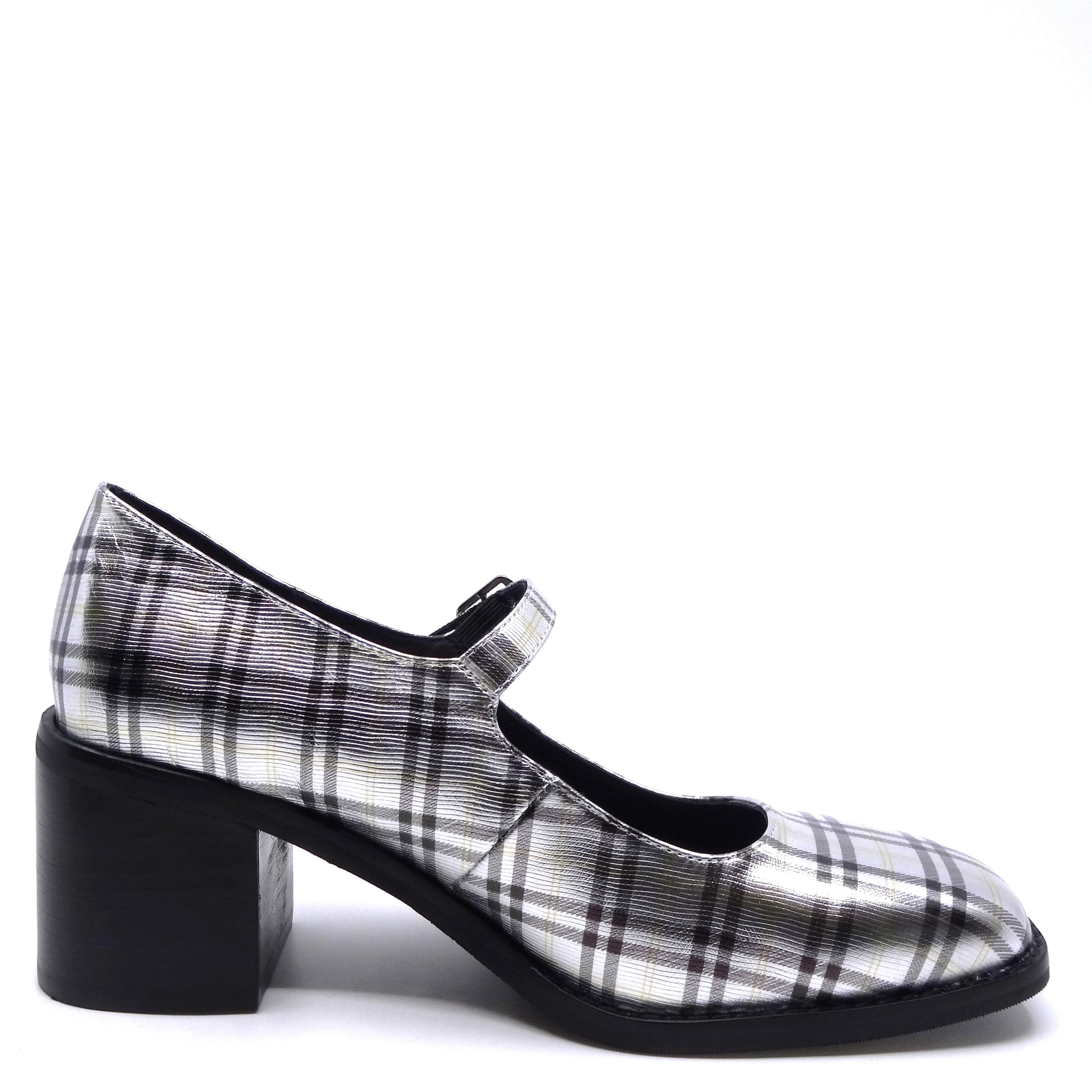 Mollini Swade Silver Tartan Leather