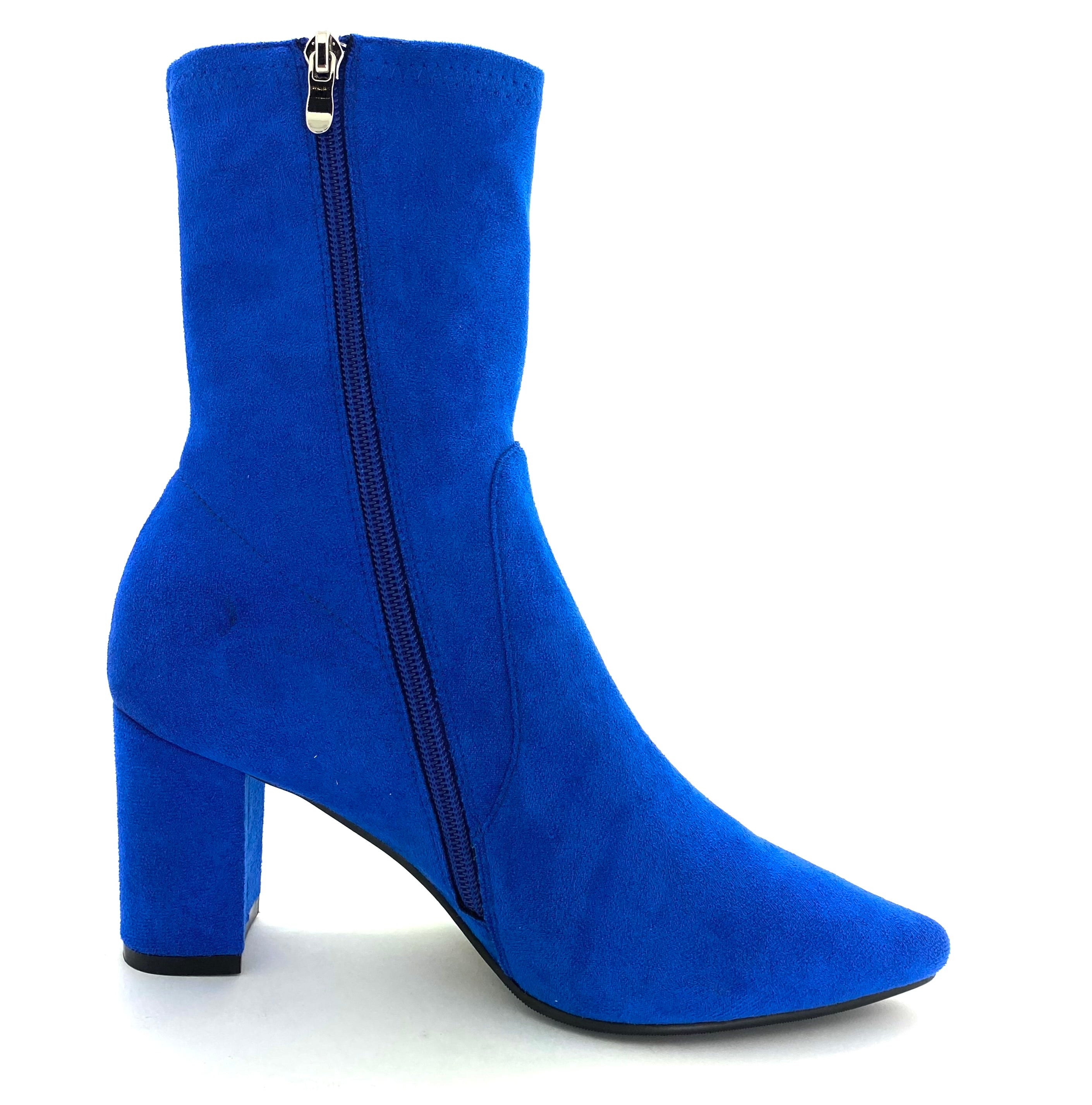 Django & Juliette Nider Electric Blue Stretch Microsuede