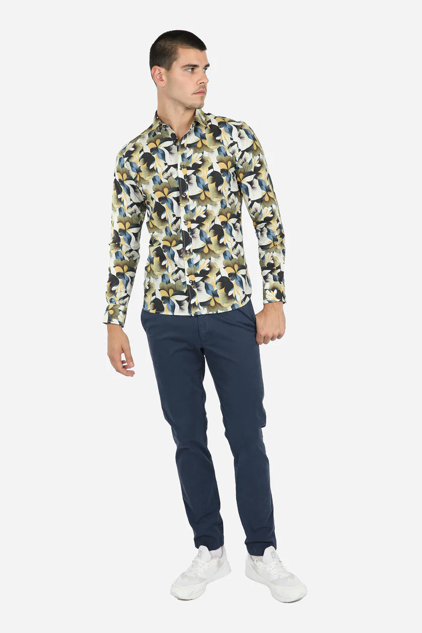 James Harper JHS538 Poplin Leaf Rattan Shirt