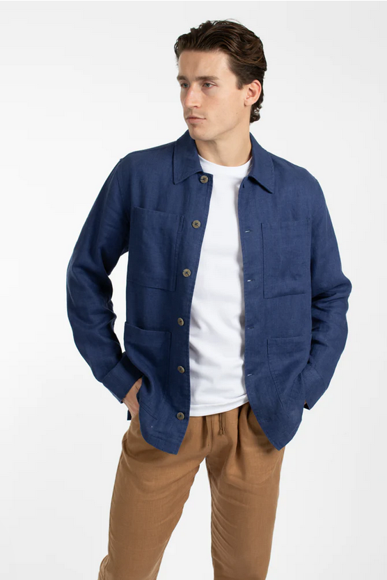 James Harper JHJ90 Chore Jacket Marine Blue