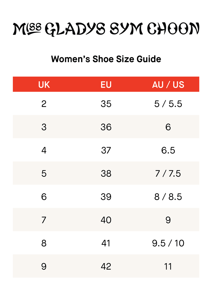 us 7 to aus shoes