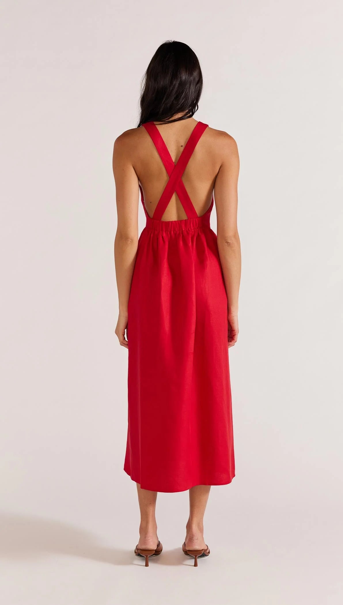 Staple The Label Valencia Cross Back Dress Red