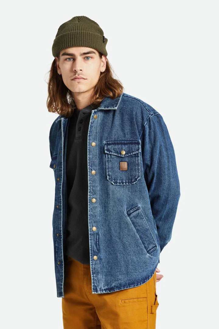 Brixton Durham Jacket Medium Wash Indigo