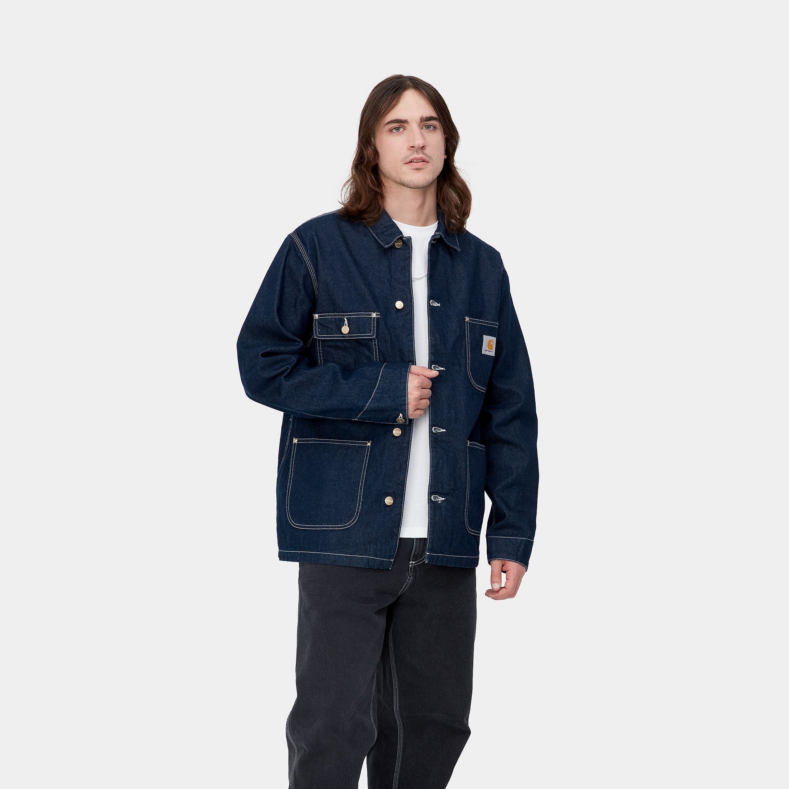 Carhartt WIP OG Chore Coat Blue (one wash)