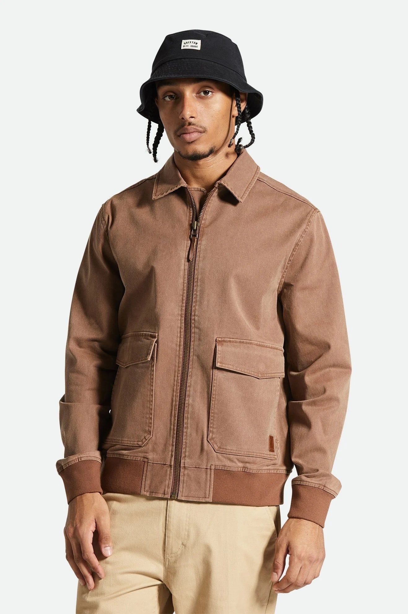 Brixton Dillinger Station Jacket Sepia Sol Wash