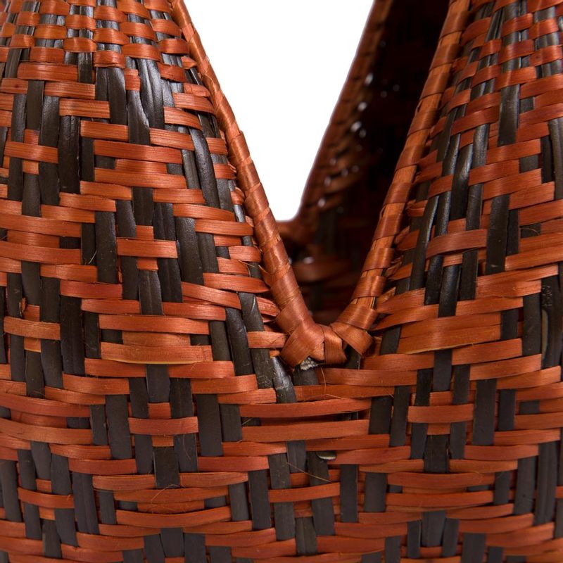 Artesanias De Colombia Angular Indigenous Guapi Mini Basket with Strap