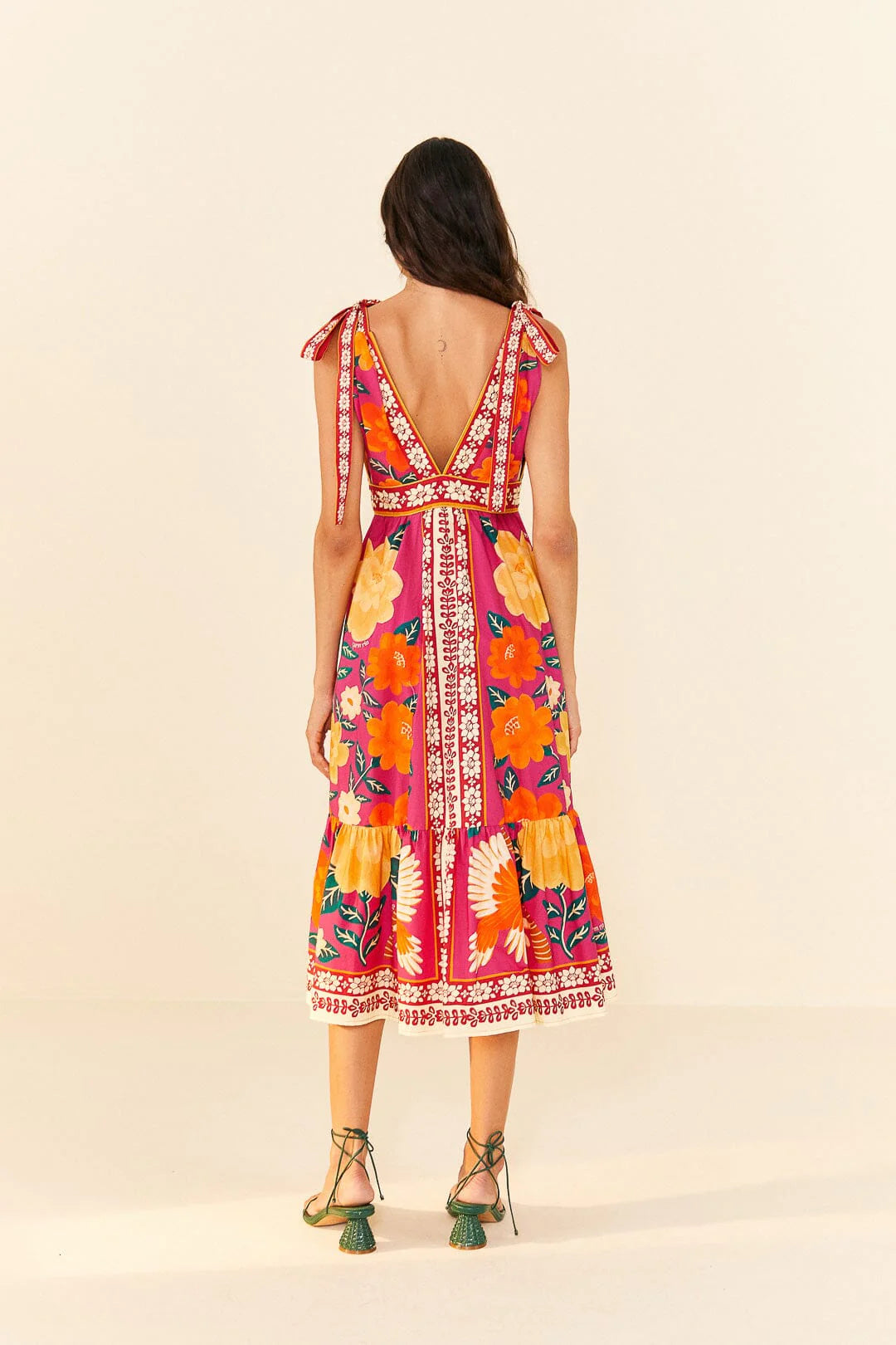 Farm Rio Flower Tapestry Midi Dress