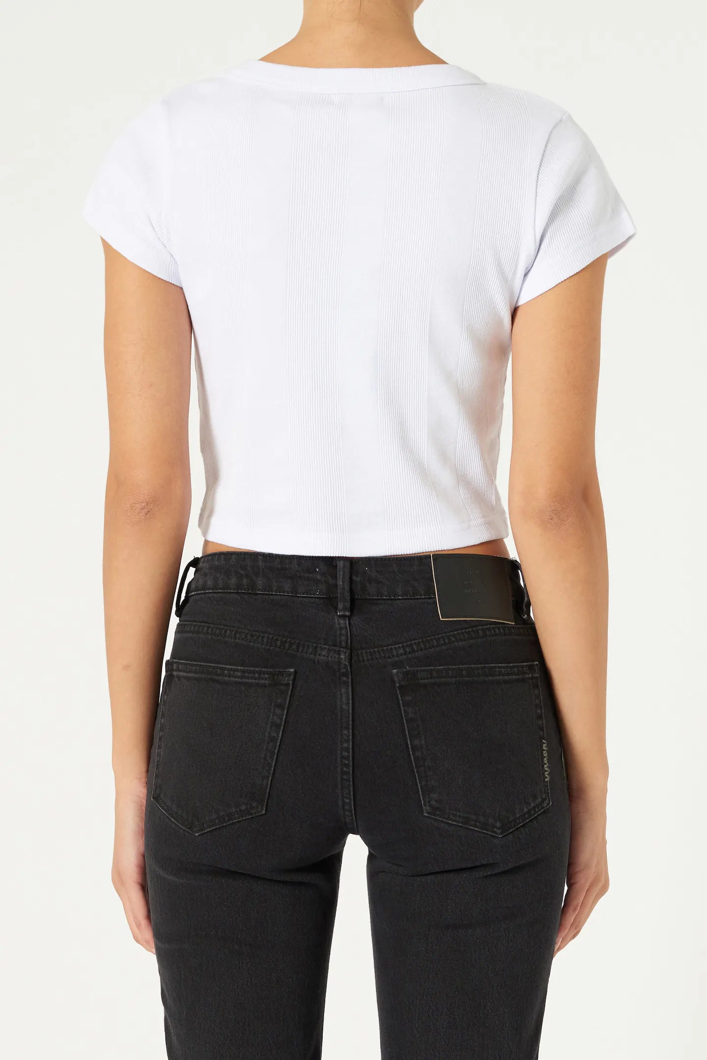 Neuw Denim Frenchie Crop Tee White