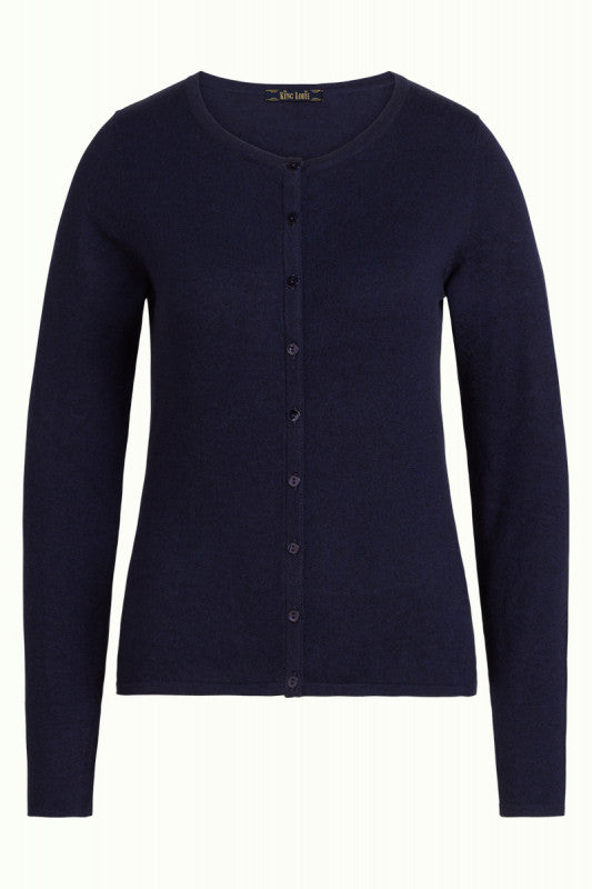 King Louie Cardi Round Neck BCI Blue