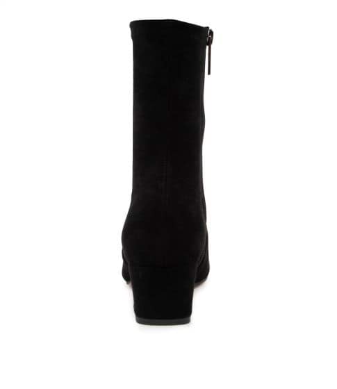 Django & Juliette Hartful Black Stretch Microsuede