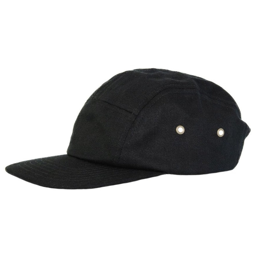 Hemp Clothing Australia 5-Panel Cap Black