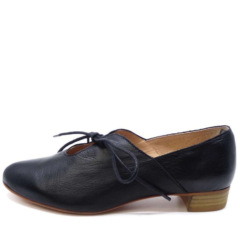 Django & Juliette Ever Black Leather Natural Heel