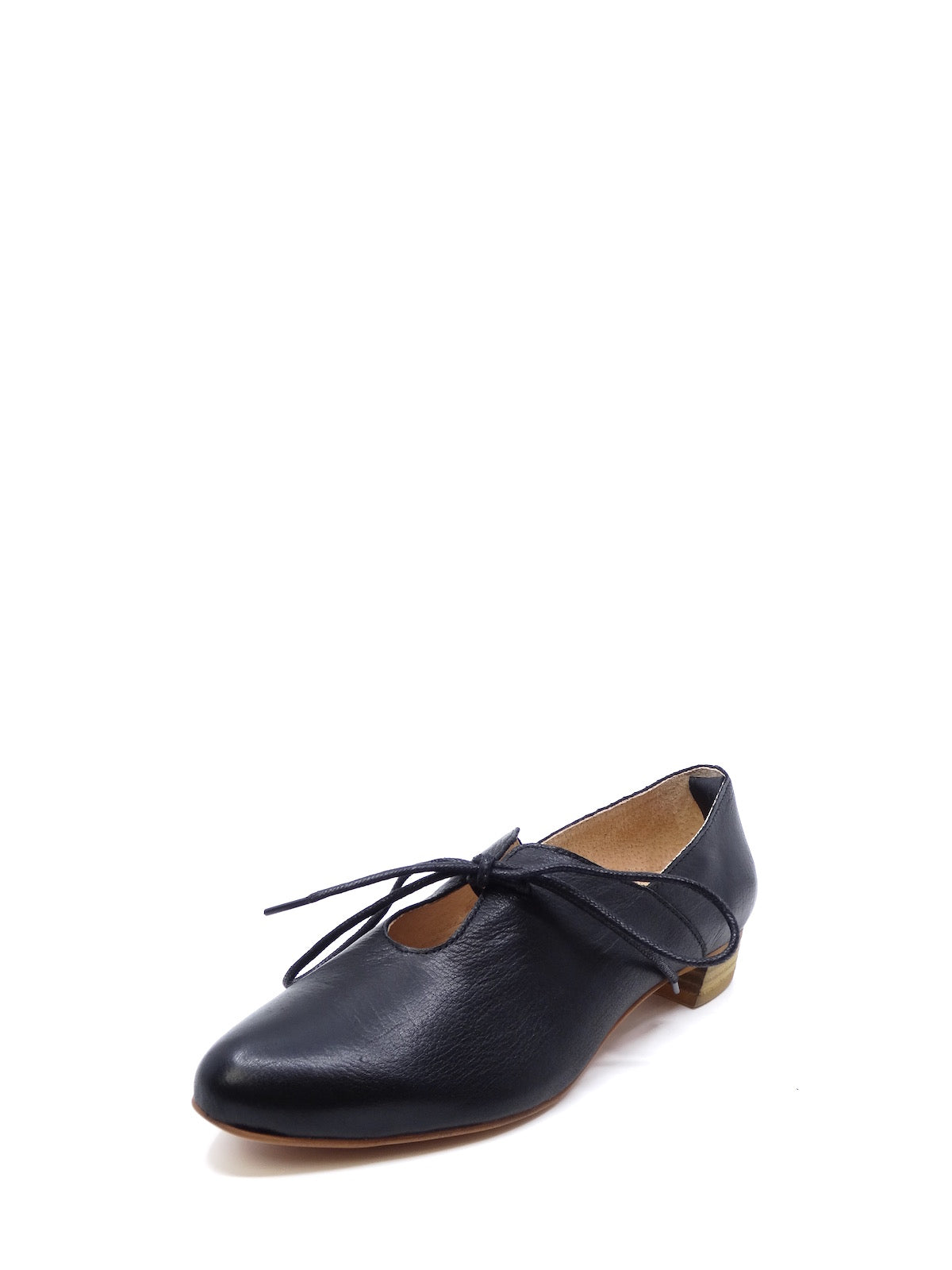 Django & Juliette Ever Black Leather Natural Heel