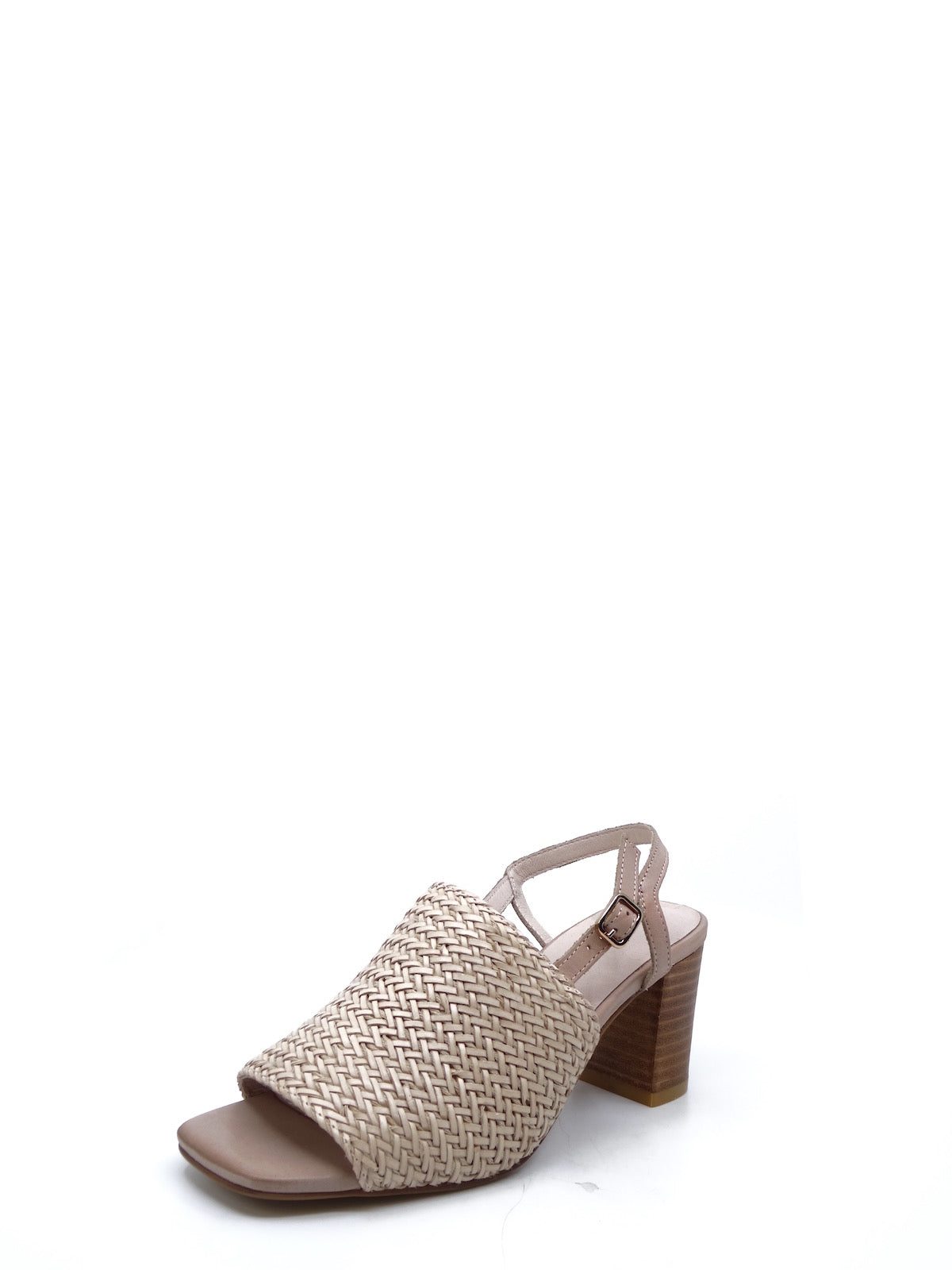 Django & Juliette Pickle Nude Weave Leather