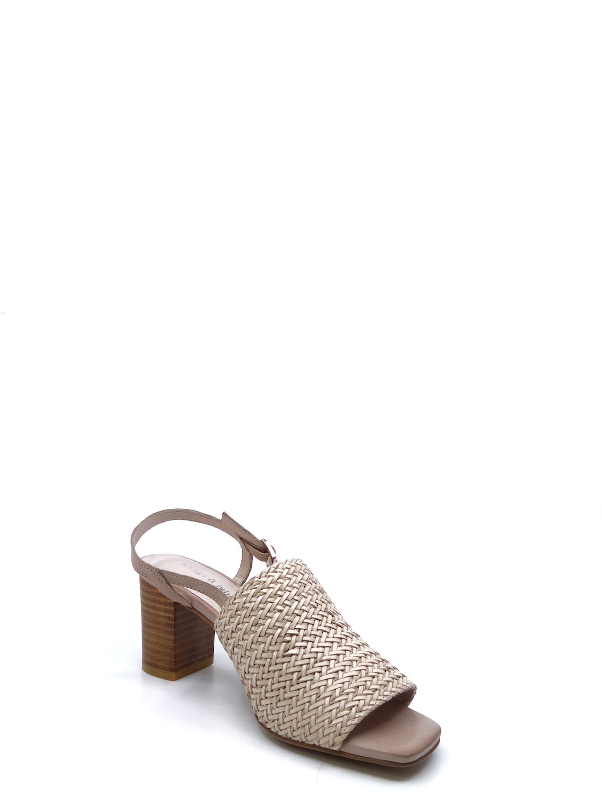 Django & Juliette Pickle Nude Weave Leather