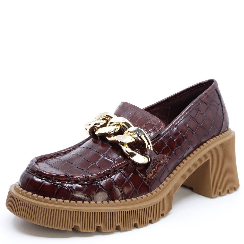 Django & Juliette Zusak Nutmeg Croc Leather