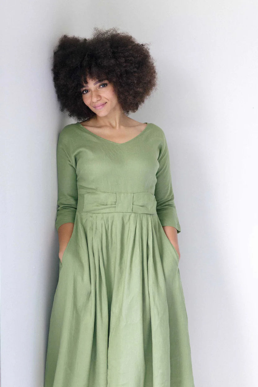 Lazybones Eloise Dress Herb Green