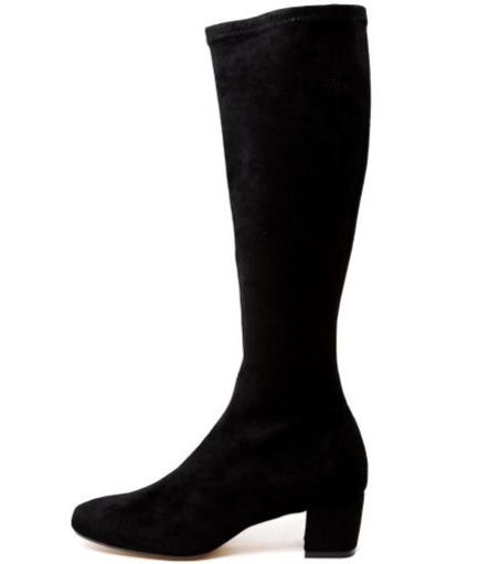 Django & Juliette Hayleys Black Stretch Microsuede