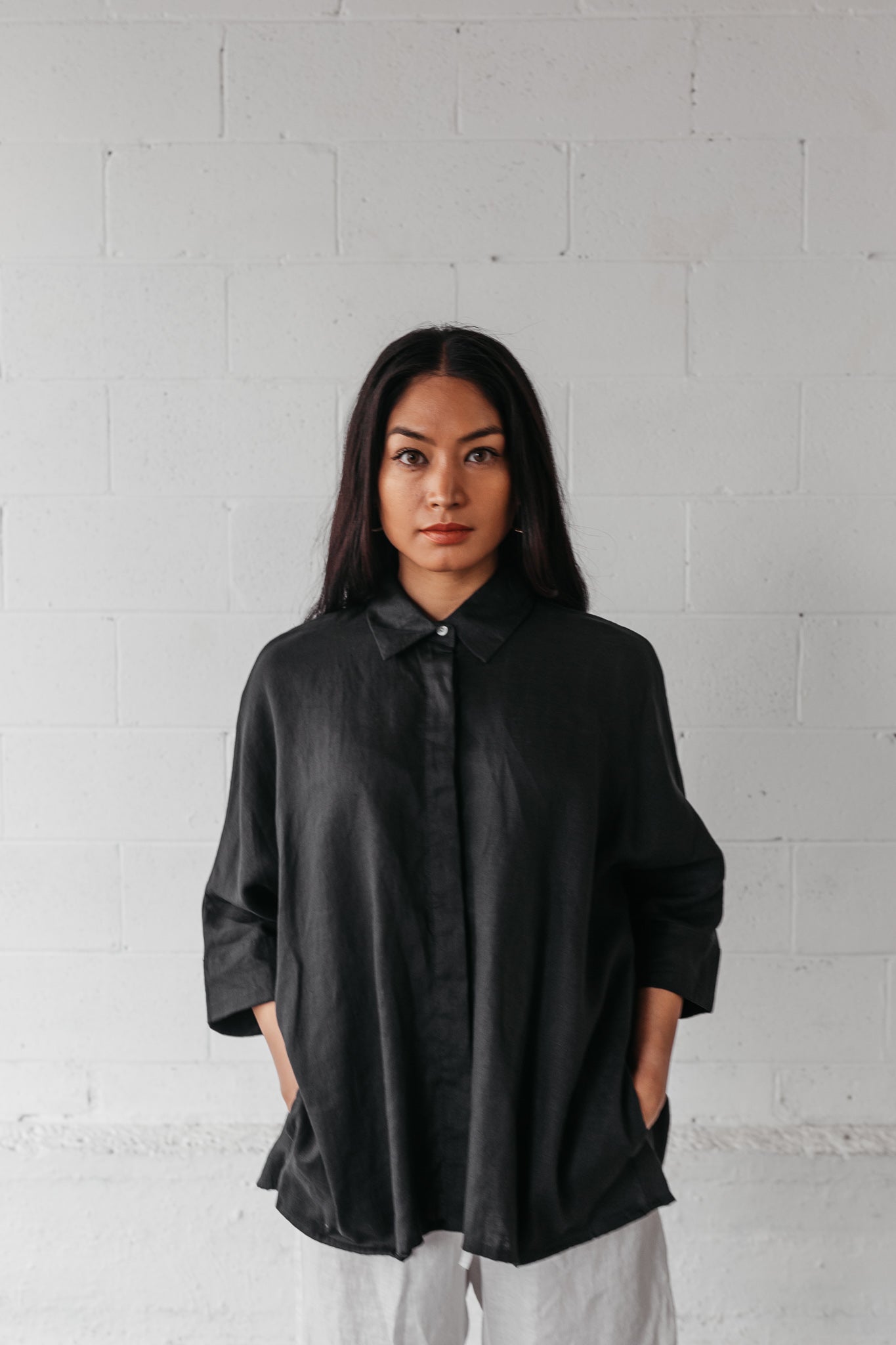 MGSC Janet Button Up Shirt Black Bean