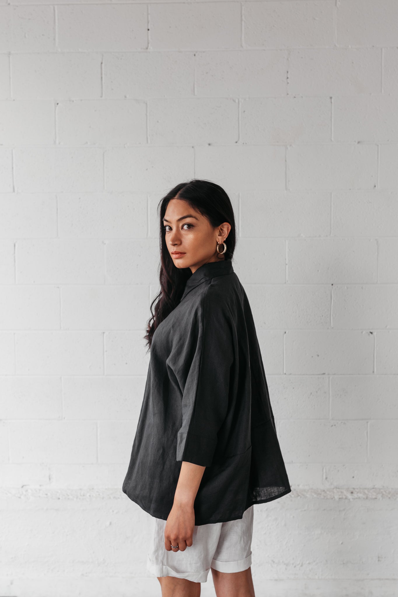 MGSC Janet Button Up Shirt Black Bean