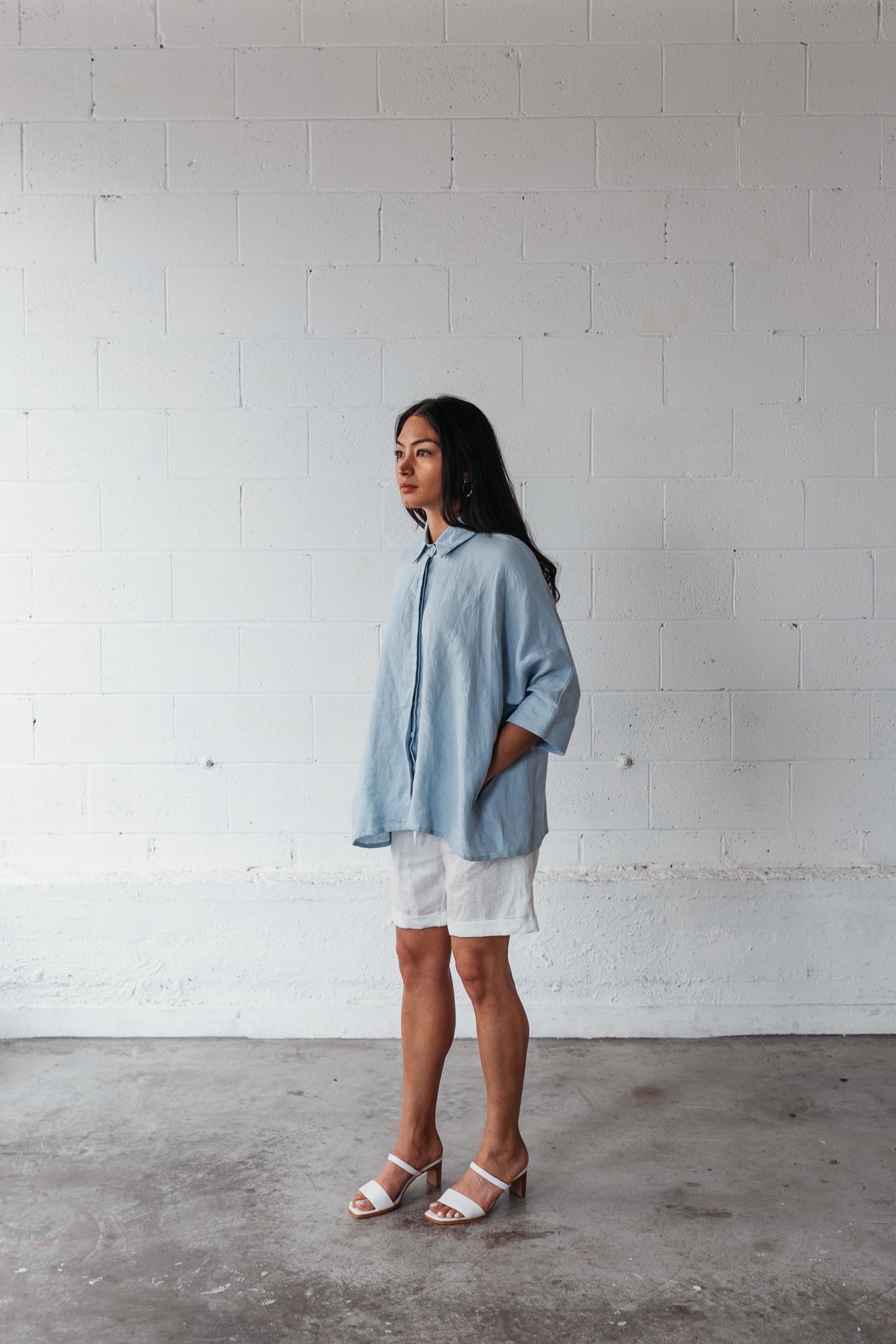 MGSC Janet Button Up Shirt Sky